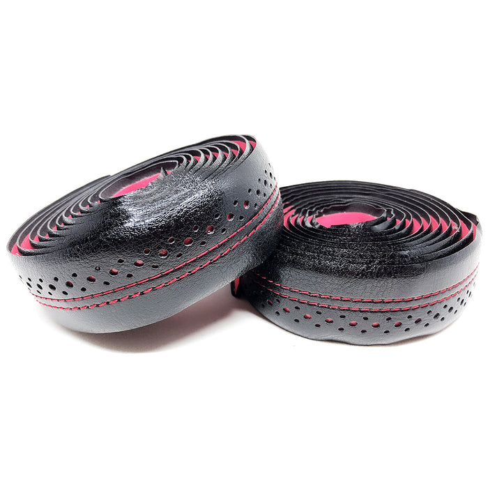 BTP Faux Leather Bartape-Black/Red