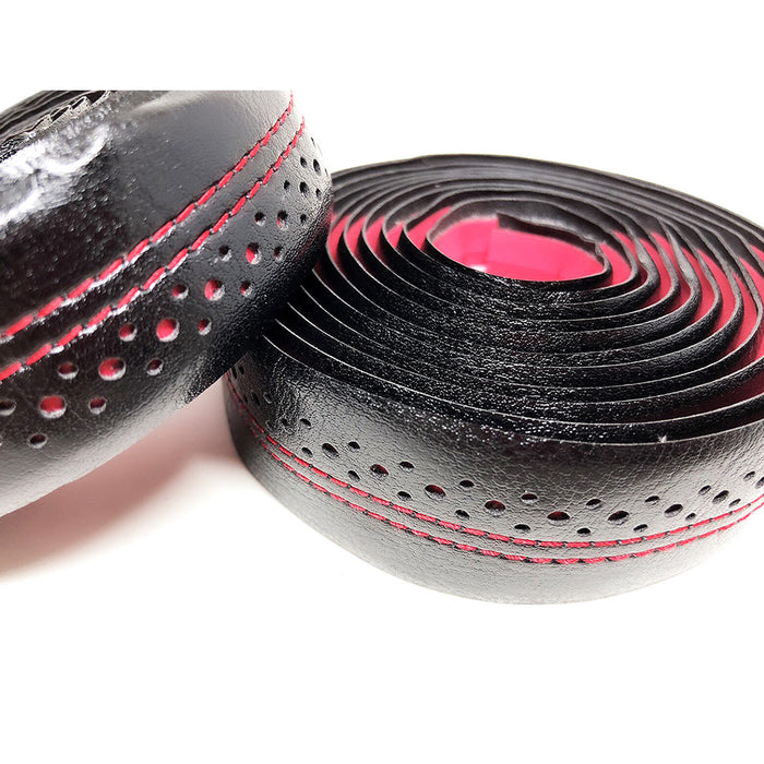 BTP Faux Leather Bartape-Black/Red