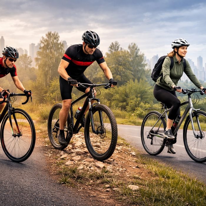 road vs MTB vs hybrid bikes India comparison