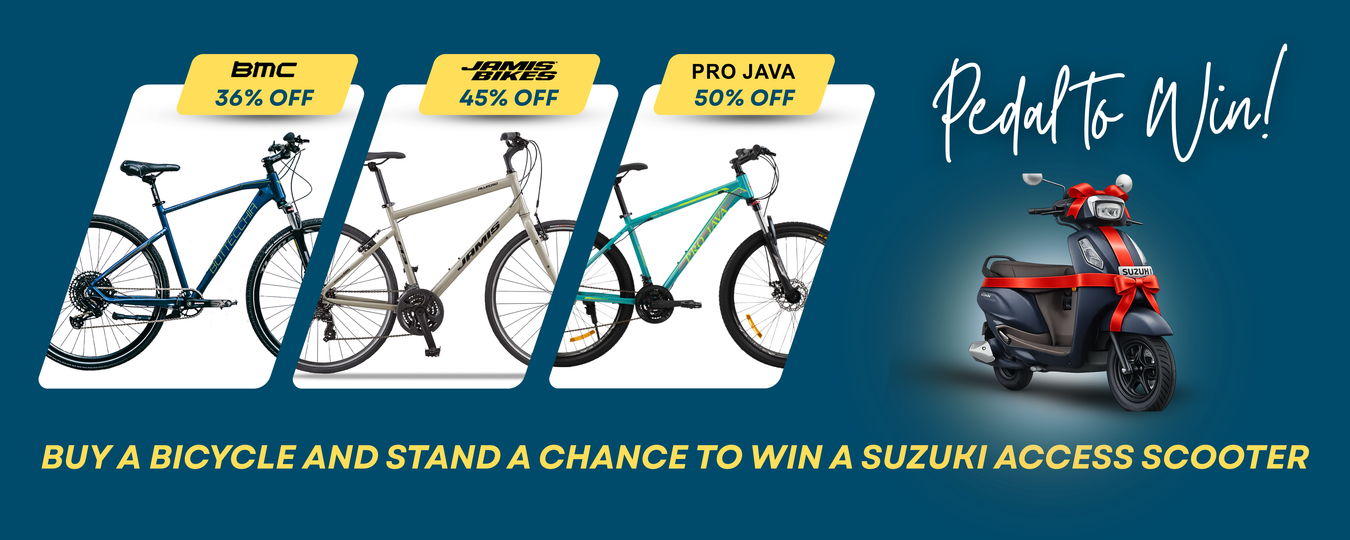 Buy Premium Bicycles in India Up To 50% Off & Win a Suzuki Access Scooter