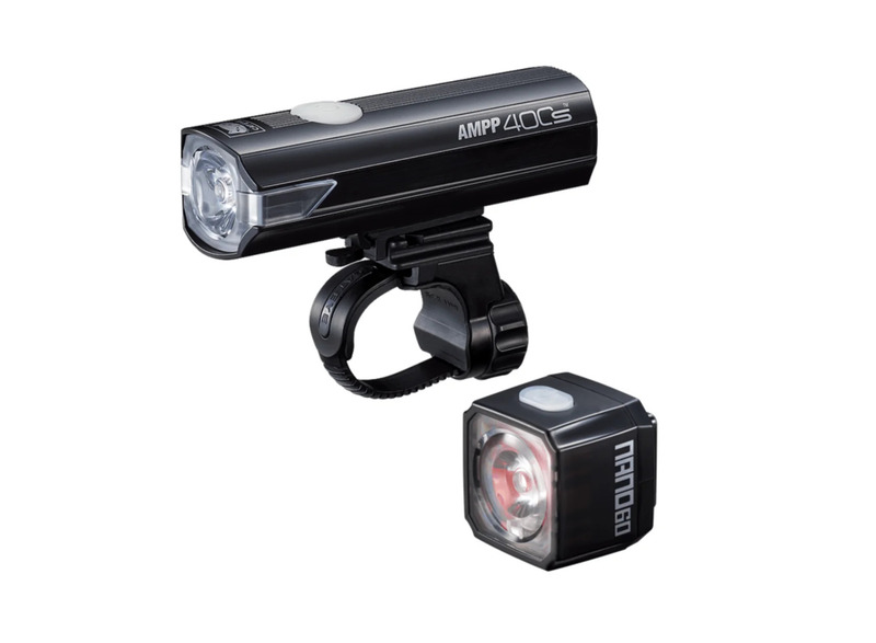Cateye Ampp400S + Nano60 HL-EL084S/TL-LD830 Combo Light USB-C Rechargeable