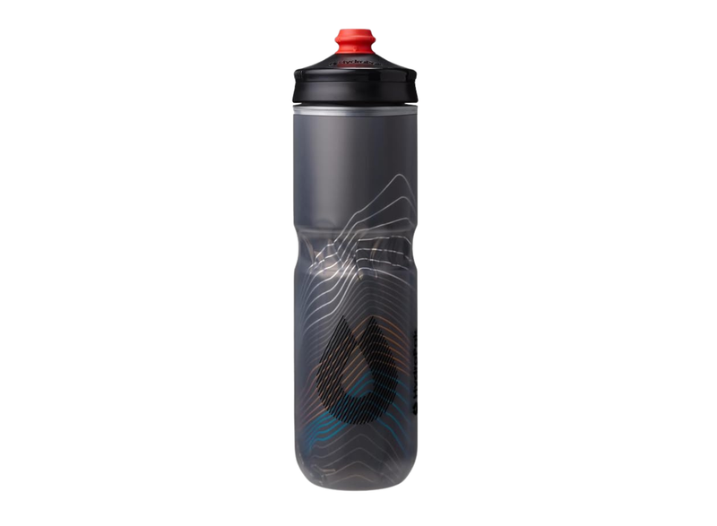 HydraPak Polar Surge Insulated Bike Water Bottle (20oz, Ascent Black) 700ML