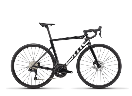 A black carbon fiber road bicycle with white Zipp frame branding, drop handlebars, and disc brakes, shown from a side profile on a white background.