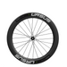 A black road bike wheel with disc brake system, featuring the brand name Ursus prominently displayed.