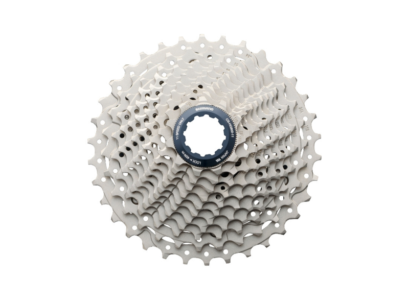 Shimano CS-HG500 11-speed Hyperglide cassette 11-34T for road, endurance, and gravel bikes with smooth and reliable shifting.