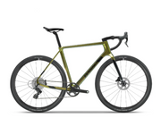 A green Basso Palta Gravel bike with black accents, displayed against a white background.