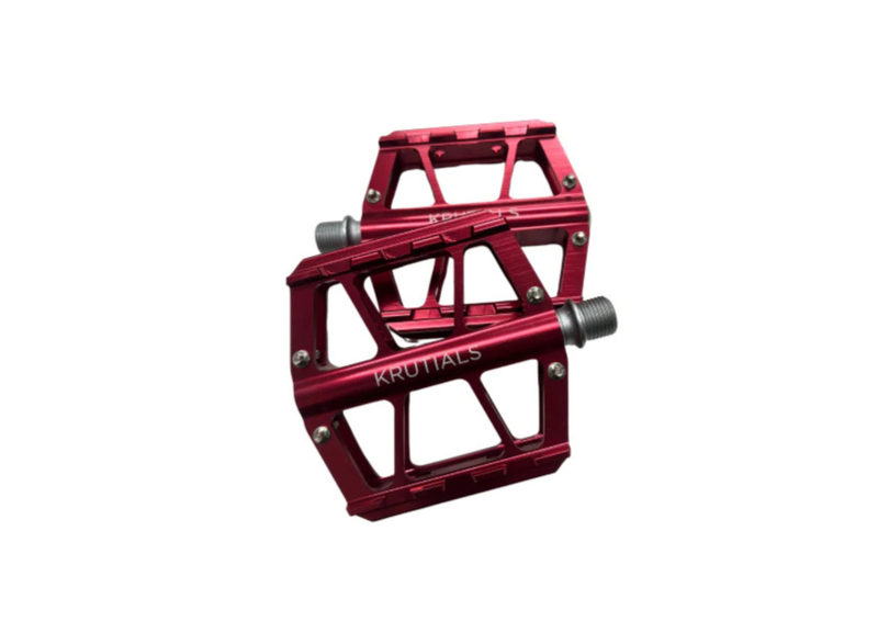 Krutials Platform Pedal Red | Flat MTB & Trail Bike Pedals