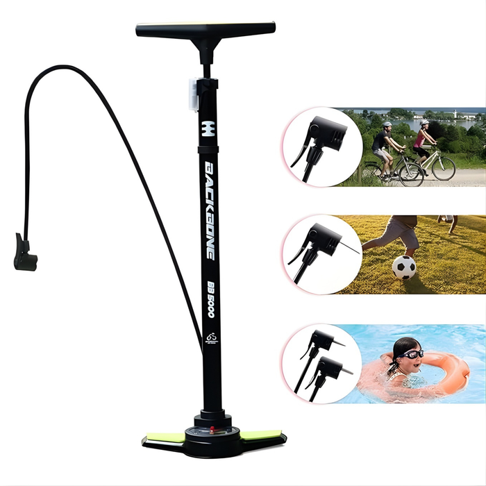 S.V.M Backbone 5000 HIGH Pressure Bicycle Floor Pump