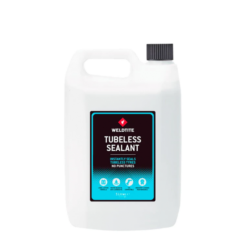 Weldtite Tubeless Sealant 5L bulk bicycle tyre puncture protection liquid for road bikes gravel bikes and mountain bike tubeless systems