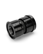 The Kogel Ceramic Bottom Bracket BBR-DUB is a black, cylindrical bottom bracket with smooth, shiny metal surfaces and visible ball bearing rings, perfect for upgrading your SRAM DUB crankset road bike. Shown against a white background.