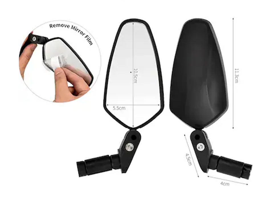 Adjustable Road Bike Rear View Mirror | Aluminium Handlebar Cycling Side Mirror