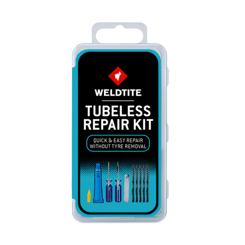 Weldtite Tubeless Repair Kit bicycle tyre puncture repair tool set for road bikes gravel bikes and mountain bikes